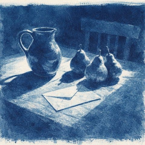 Painted here in the Cyanotype hand