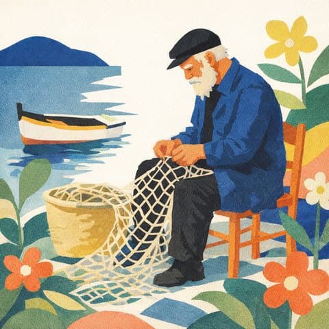 Painted here in the Cut-Paper Collage hand