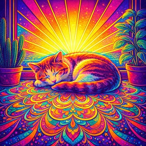 Painted here in the Neon Kaleidoscope hand