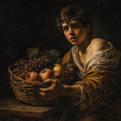 Painted here after Caravaggio