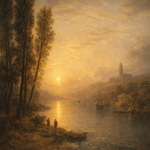 Painted here after Claude Lorrain
