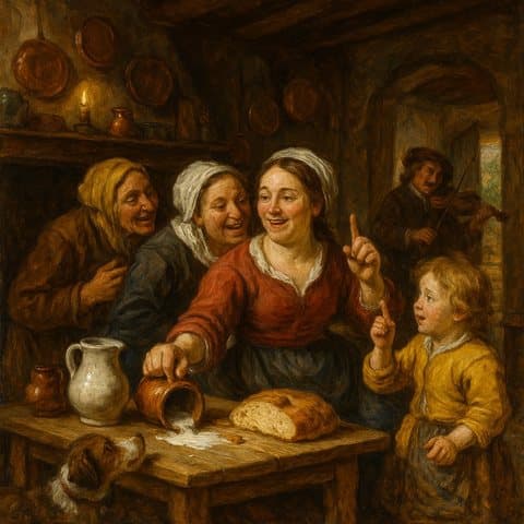 Painted here after Jan Steen