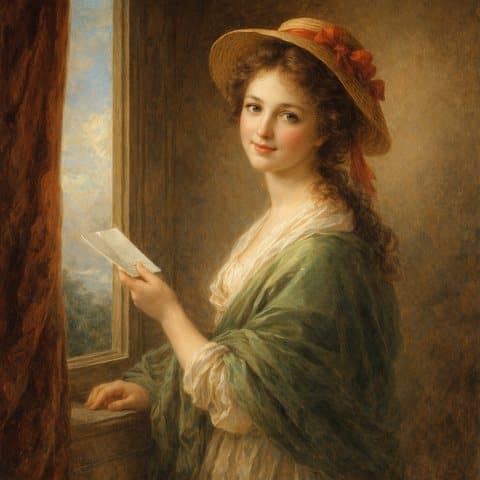 Painted here after Élisabeth Vigée Le Brun
