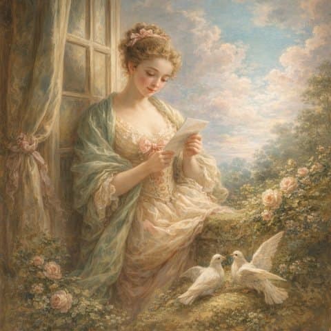 Painted here after François Boucher, golden render