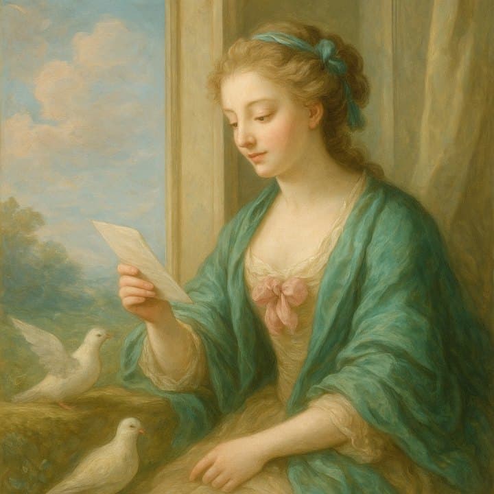 Painted here after François Boucher, golden render