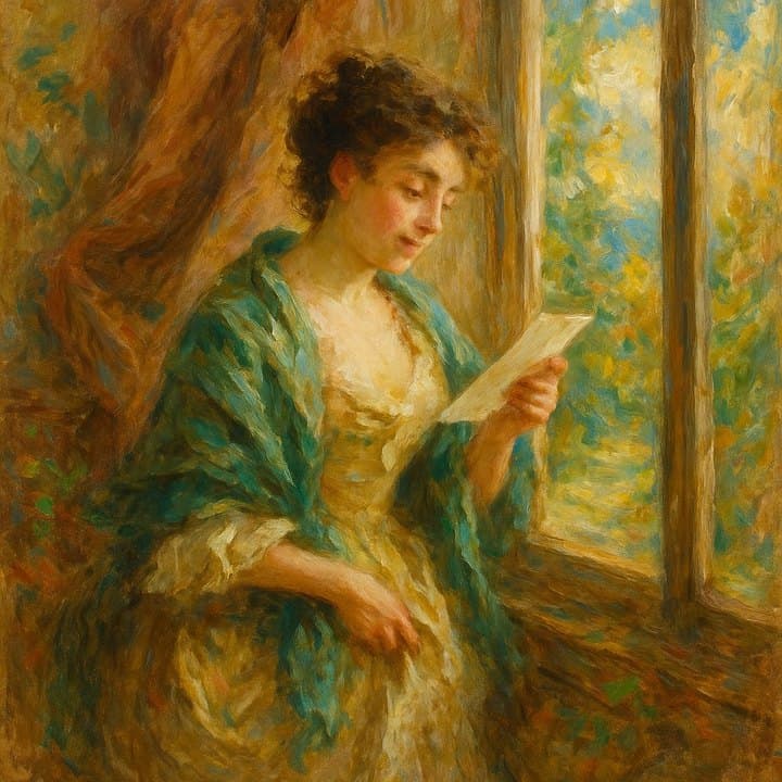 Painted here after Jean-Honoré Fragonard, golden render