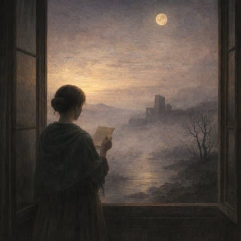 Painted here after Caspar David Friedrich, golden render