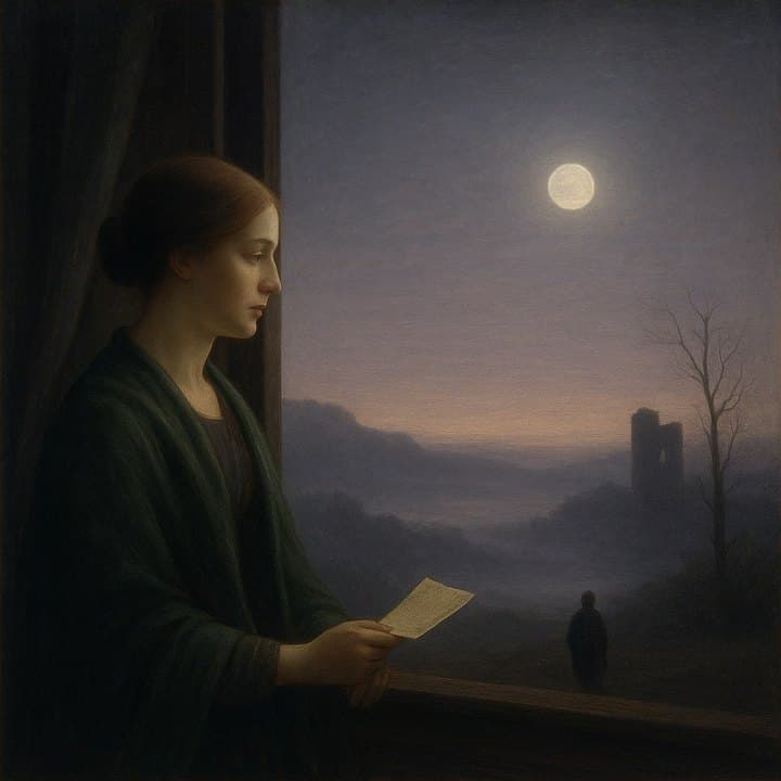 Painted here after Caspar David Friedrich, golden render