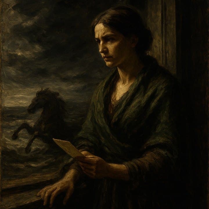 Painted here after Théodore Géricault, golden render