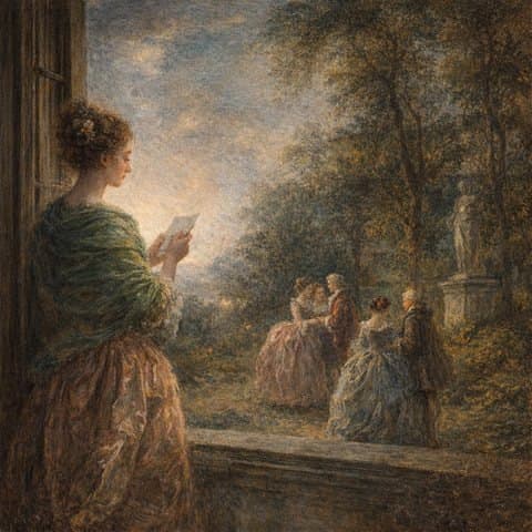 Painted here after Antoine Watteau, golden render