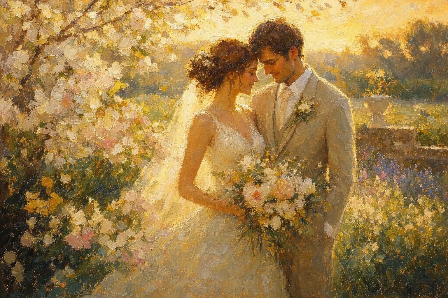 Wedding portrait — Garden ceremony