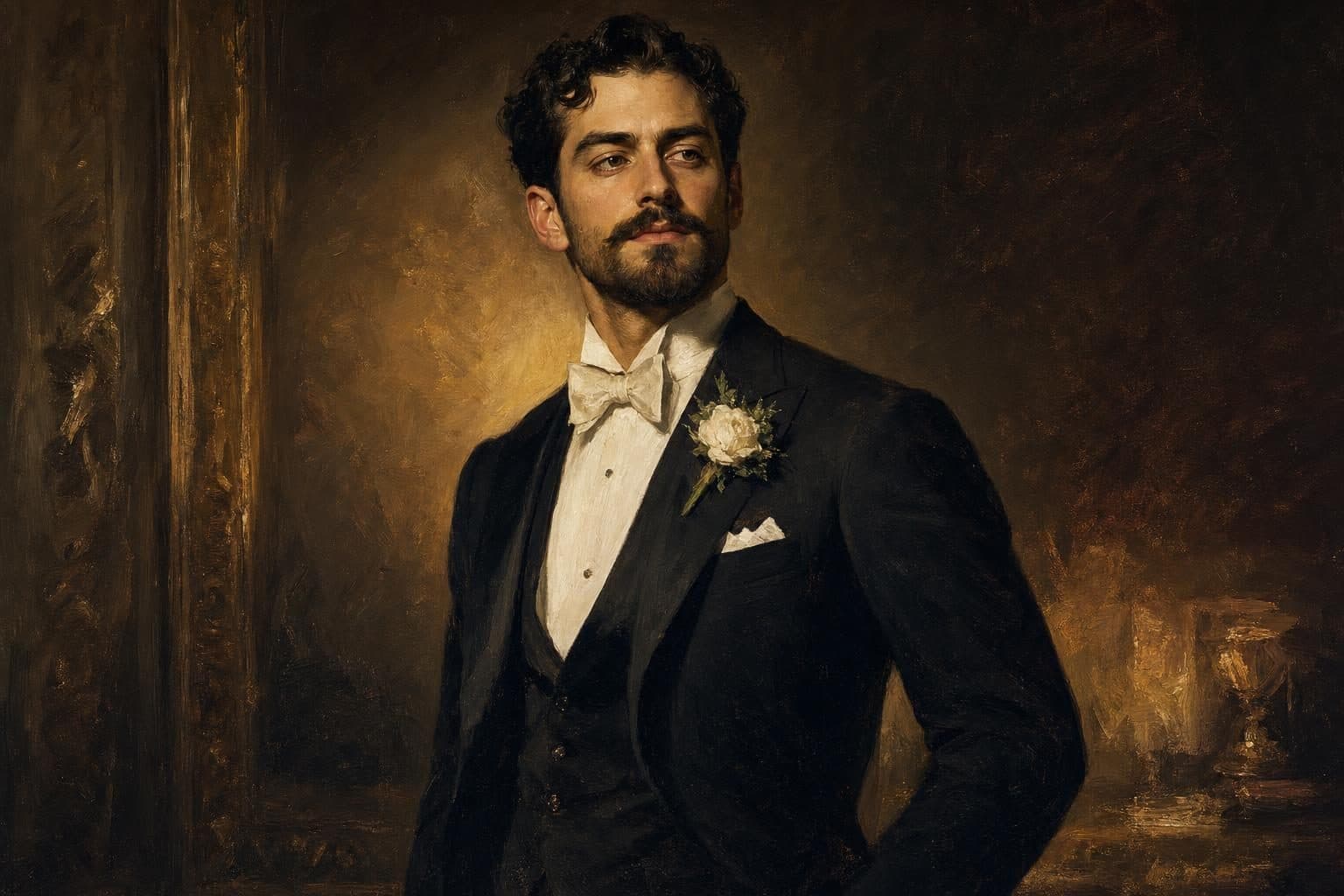 Fine-art portrait in the style of The groom