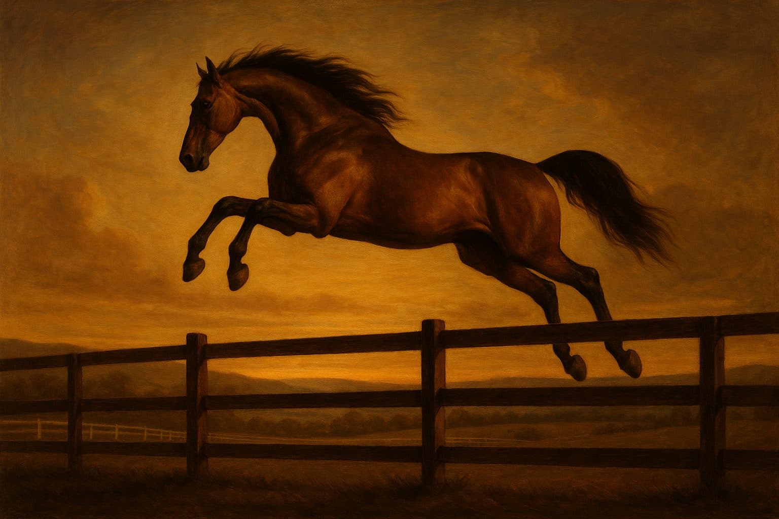 Fine-art portrait in the style of Sporting art