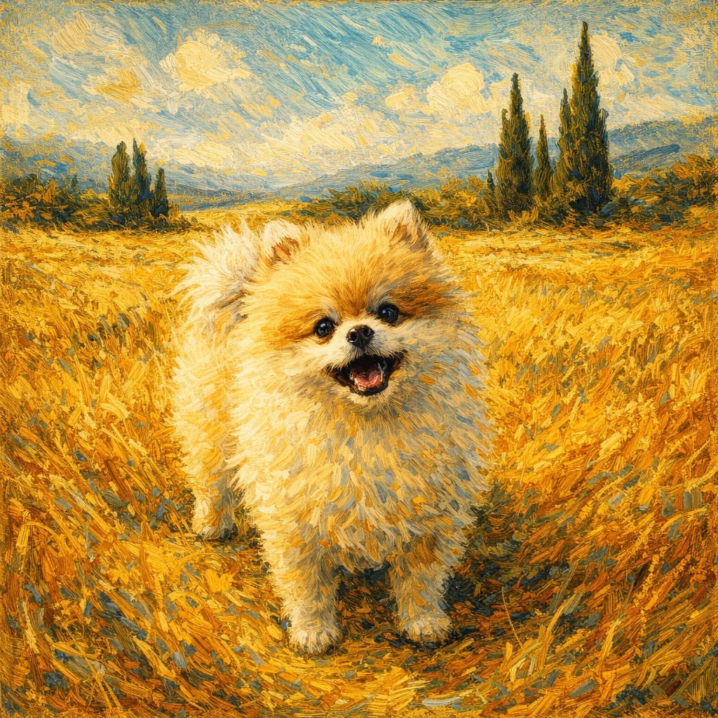 Fine-art portrait in the style of Van Gogh