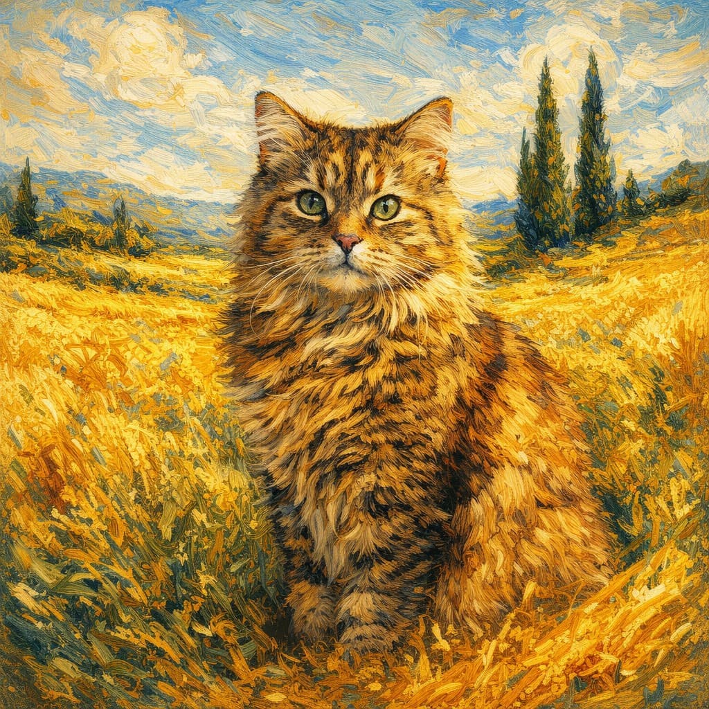 Fine-art portrait in the style of Van Gogh
